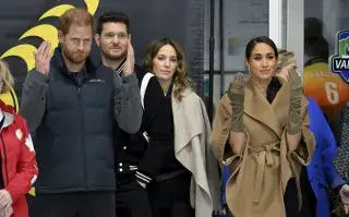 Luisana Lopilato y Michael Bublé con el príncipe Harry y Meghan Markle en Canadá.