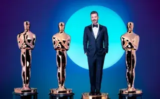 Jimmy Kimmel en el arte oficial de la entrega de los Premios Oscar 2024.