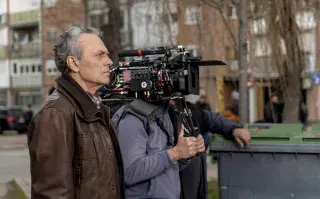José Coronado en el set de rodaje de Entrevías.