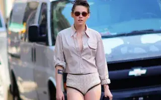 Kristen Stewart durante la gira promocional de Love Lies Bleeding.