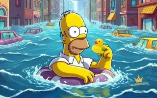 Los mejores memes por las lluvias y tormentas en el AMBA el 12 de marzo Homero Simpson acaparó los memes en X por las lluvias intensas.