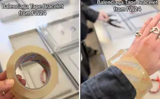 La pulsera con forma de rollo de cinta adhesiva que generó polémica en Tik Tok Balenciaga diseñó un accesorio que generó polémica en las redes sociales. Cómo es y cuál es su valor.