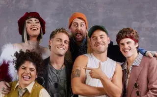 Parte del elenco de la versión argentina de Rent.