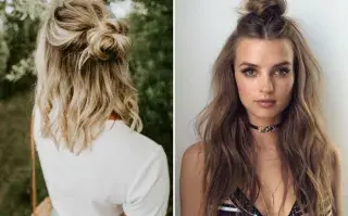 Cómo hacer el half-up bun, el peinado súper fácil y canchero que podés hacer en casa Paso a paso para hacer el half-up bun.