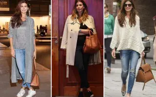 Abrigada y canchera a toda hora: así son los looks de fin de semana de Juliana Awada.