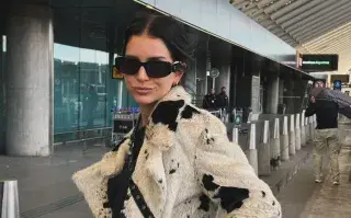 Zaira Nara lista para viajar.
