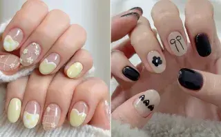 El nail art coreano es sutil y cute, con muchos dibujitos y base transparente.