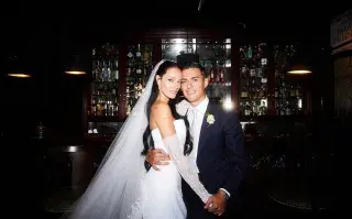Oriana Sabatini y Paulo Dybala recién casados.