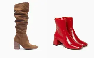 8 botas con descuento que podés comprar online y aprovechar el sale de invierno Foto de dos pares de botas.