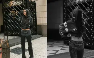 Dos fotos de la modelo Zaira Nara.