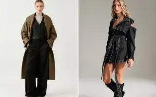 Dos modelos mujeres usando ropa de Flores.