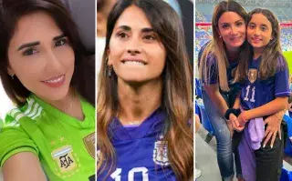 Quiénes son las mujeres de la Selección Argentina que alientan para la Final de la Copa América Mandinha Martínez, Antonela Roccuzzo y Jorgelina Cardoso.
