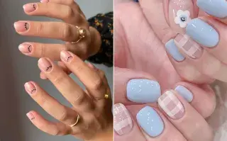 Diseños de nail art para uñas cortas.