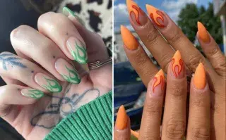 fire nail art