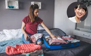 Vacaciones de invierno: la regla del 10% de Marie Kondo para armar la valija Marie Kondo y su regla del 10% en las valijas.