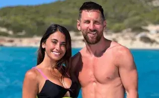 Antonela Roccuzzo y Lionel Messi en Instagram.