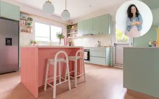 La cocina soñada de Ale Leguizamón con todos los detalles del diseño.