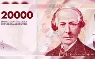 Comenzó a circular el nuevo billete de $ 20.000 Billete de 20 mil pesos