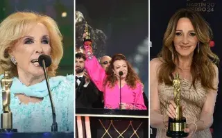 Fotos de Mirtha Legrand, Lizy Tagliani y Verónica Lozano.