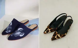 Dos fotos de dos pares de calzado de primavera/verano.