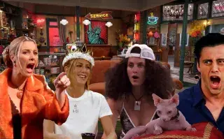 Collage de los mejores momentos de Friends