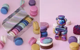 Macarons y el perfume de moschino
