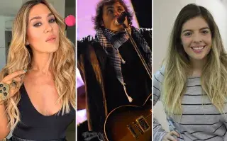 Montaje con fotos de Los Piojos, Jimena Barón y Dalma Maradona.