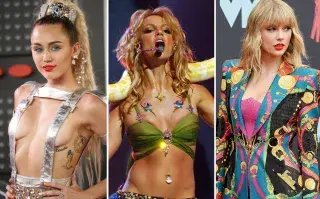MTV Video Music Awards: los looks más icónicos en la historia de los MTV VMAs Foto de Miley Cyrus, Britney Spears y Taylor Swift.