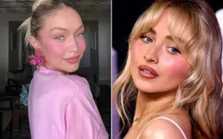 Una foto de Gigi Hadid y otra de Sabrina Carpenter.