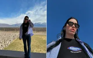 Dos fotos de Lali Espósito en Mendoza.