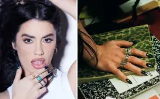 Lali espósito usó unas uñas negras con brillo en su video