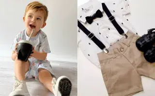 Dos fotos de ropa de bebé de Avellaneda.