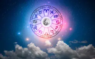 La rueda zodiacal, con los símbolos de los 12 signos astrales.