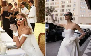 Mujeres vestidas de novia por la ciudad