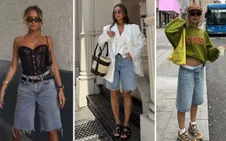 Tres mujeres usando bermudas
