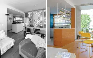 Con pequeñas modificaciones se lograron grandes cambios para integrar mejor la cocina al living-comedor.