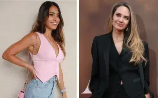 Antonela Rocuzzo y Angelina Jolie