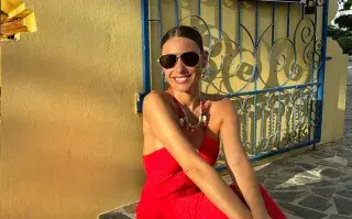 Foto de Pampita en Tailandia.