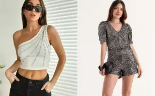 5 marcas de Avellaneda donde comprar ropa para las fiestas Dos modelos mujeres usando ropa de fiesta de Avellaneda.