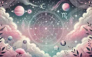 La rueda zodiacal, con los símbolos de los 12 signos astrales.