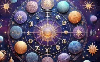 La rueda zodiacal, con los símbolos de los 12 signos astrales.