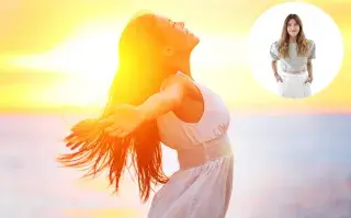 mujer en la playa