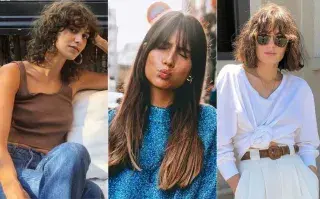 tres mujeres con flequillo