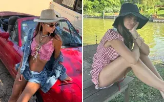Zaira nara y la China Suárez de rojo