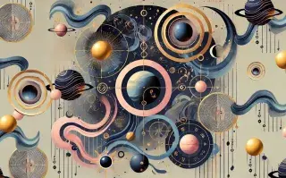 Predicciones 2025: conocé los tres movimientos planetarios clave de este año y cómo nos afectan Ilustraciòn de diversos planetas constelaciones y esferas