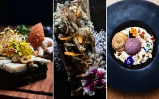 Tres platos de Sál, el restaurante de cocina nórdica.