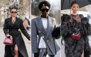 Transparencias, encajes y brillos: los looks de street style de la semana de la moda en París La semana de la moda en París
