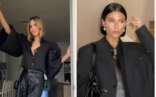 De María Vazquez a Valentina Zenere: los looks monocromo que adelantan la nueva temporada María Vázquez y Valentina Zenere con estilismos en color negro