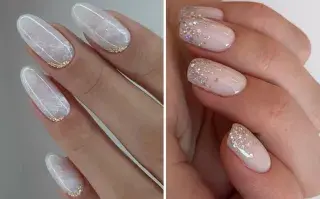 dos ideas de uñas de novia