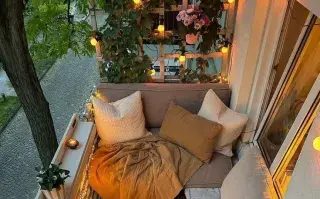 balcón confortable